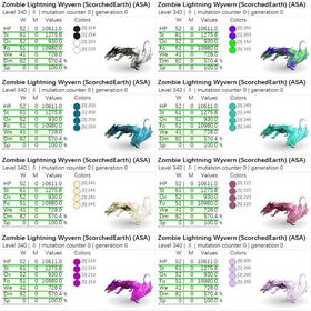 🎨 ゾンビライトニングワイバーン 全91カラー✨ 即納OK／高レベル・高ステ個体も多数出品中！ | ARK Survival Evolvedのアカウントデータ、RMTの販売・買取一覧
