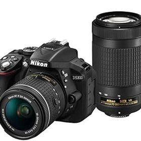 【中古】Nikon デジタル一眼レフカメラ D5300 AF-P ダブルズームキット ブラック D5300WZ3