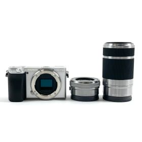 ソニー SONY α6400 ダブルズームレンズキット ILCE-6400Y シルバー デジタル ミラーレス 一眼カメラ 【中古】