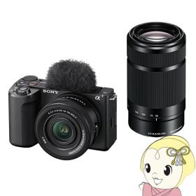 ミラーレス一眼カメラ VLOGCAM ZV-E10 II ZV-E10M2X ダブルズームレンズキット [ブラック] APS-Cサイズ ミラーレスカメラ【KK9N0D18P】