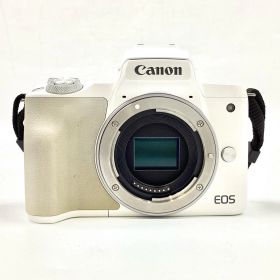 Canon デジタル一眼 EOS Kiss M ダブルズームキット ホワイト 美品 動作確認済【全額返金保証】【最速発送】