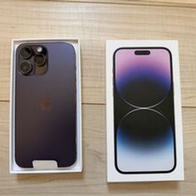 Apple iPhone14 Pro Max ディープパープル SIMフリー 初期化済み 箱付 アップル 充電ケーブル未使用あり