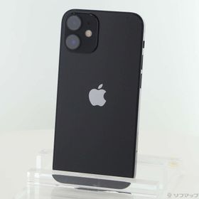 (中古)Apple iPhone12 mini 64GB ブラック MGA03J/A SIMフリー(344-ud)