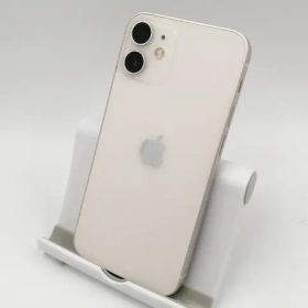 【中古】Apple SoftBank 【SIMロック解除済み】 iPhone 12 mini 128GB ホワイト MGDM3J/A【千葉】保証期間１週間【ランクC】
