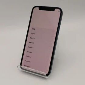 【中古】Apple au 【SIMロック解除済み】 iPhone 12 mini 64GB ブルー MGAP3J/A【広島本通】保証期間１ヶ月【ランクC】