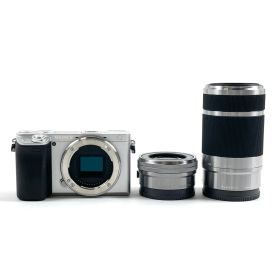ソニー SONY α6400 ダブルズームレンズキット ILCE-6400Y シルバー デジタル ミラーレス 一眼カメラ 【中古】