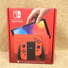 【中古 美品】任天堂 Nintendo Switch 有機ELモデル Joy-Con マリオレッド HEG-S-RAAAA 本体 付属完品(QKA441-2)