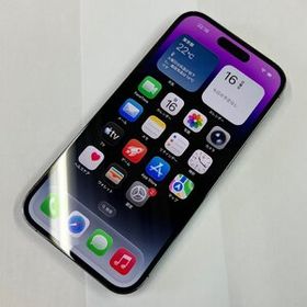 【中古美品】国内版SIMフリー iPhone14 Pro 128GB ディープパープル MQ0F3J/A【四丁目店】