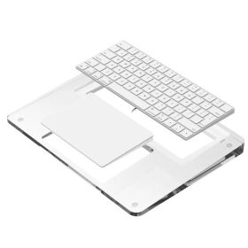 2-in-1 スタンド for Apple Magic KeyboardとApple Magic Trackpadに対応 マジックキーボードとマジックトラックパッドに適用 リストレスト 心地良い使用感 同時収納 アクリル素材 オシャレ 人間工学