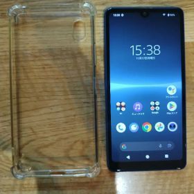 Xperia ACEⅢ SOG08 ブルー ケース付き