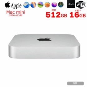 【中古】Apple Mac mini MGNT3J/A A2348 M1 2020 小型デスク 選べるOS [Apple M1 8コア メモリ16GB SSD512GB 無線 BT シルバー]：良品
