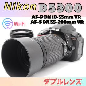 ニコン(Nikon)の初心者おすすめ✨Nikon D5300✨Wi-Fi搭載✨手振れ補正 望遠セット(デジタル一眼)