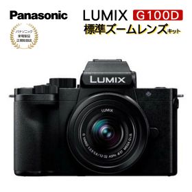 Panasonic パナソニック ミラーレス一眼カメラ LUMIX DC-G100DK-K ルミックス デジタル一眼カメラ 標準ズームレンズキット 小型 Vlog撮影 4K動画 簡単操作 5軸ハイブリット手ブレ補正（ラッピング不可）
