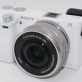 【中古】【外観特上級】SONY ミラーレス一眼 α6000 パワーズームレンズキット E PZ 16-50mm F3.5-5.6 OSS ホワイト ILCE-6000L W