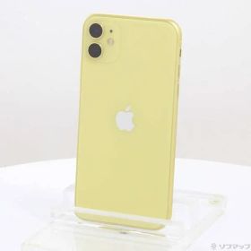 〔中古品〕 iPhone11 128GB イエロー MWM42J／A SIMフリー【198】