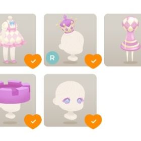 アイテム8点 アシンメトリーな白のクイーンヘア1点＋白のクイーンアイ1点＋他6点 | リヴリーアイランドのアイテム、RMTの販売・買取一覧