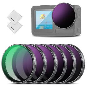 NEEWER NDフィルターセット 6枚入り コンパチブル Osmo Action 5 Pro/4/3 減光フィルター ND8+ND16+ND3