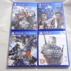 【PS4ソフト まとめて4本セット】龍が如く 維新！／龍が如く0 誓いの場所／戦国BASARA4 皇／The Witcher 3: Wild Hunt【海外版含む】