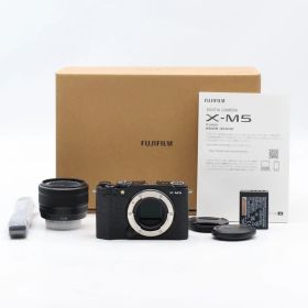 【ショット数1,476】FUJIFILM X-M5 レンズキット XF15-45mm ブラック｜日英二言語対応・APS-C・手ぶれ補正・Vlog/旅行/スナップに最適【中古】