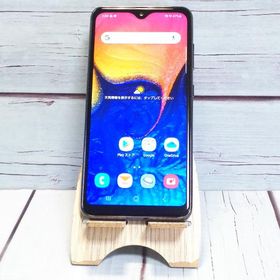 au Galaxy A20 SCV46 Black 本体 白ロム SIMロック解除済み SIMフリー B173279