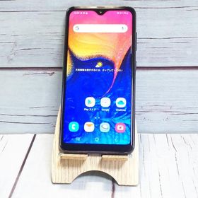 au Galaxy A20 SCV46 Black 本体 白ロム SIMロック解除済み SIMフリー B461410