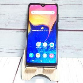 au Galaxy A20 SCV46 Black 本体 白ロム SIMロック解除済み SIMフリー B808587