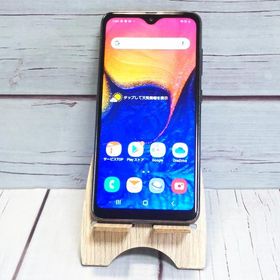 au Galaxy A20 SCV46 Black 本体 白ロム SIMロック解除済み SIMフリー B465825