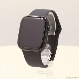 〔中古〕Apple(アップル) Apple Watch Series 10 GPS 42mm ジェットブラックアルミニウムケース ブラックスポーツバンド〔262-ud〕