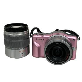 Panasonic LUMIX DMC-GF3 ミラーレス一眼 ダブルレンズキット ピンク H-FS45150 望遠ズーム H-PS14042 中古 訳あり T10628202
