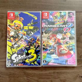 ニンテンドースイッチ(Nintendo Switch)の【新品未使用シュリンク付き】 マリオカート8 スプラトゥーン３ セット(家庭用ゲームソフト)