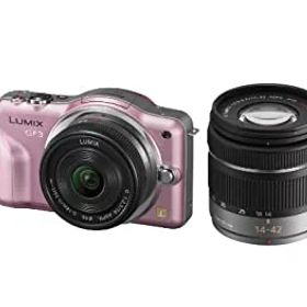 【中古】 パナソニック ミラーレス一眼カメラ LUMIX GF3 ダブルレンズキット フェアリーピンク DMC-GF3W-P