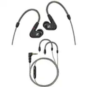 【ゼンハイザー お買い得セット】「有線イヤホン カナル型 φ3.5mm ステレオミニプラグ ブラック IE-300」＋「MMCX MICROPHONE CABLE 3.5MM PL IEシリーズ用 ブレードケーブル リモコン付き 3.5mm 700259」