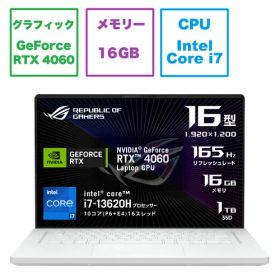 メーカー再生品 ASUS ゲーミングノートPC/ROG Zephyrus G16 GU603VV/ ムーンライトホワイト GU603VV-I73R4060W