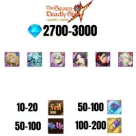 [海外] 2700-3000 虹のダイヤ |トリスタン |ゼルドリス デーモン キング・ニュー |SKULD |5 FEST UR |10-20 フェスト SSR |30-70 UR/SSR |50-100 枚 SSR