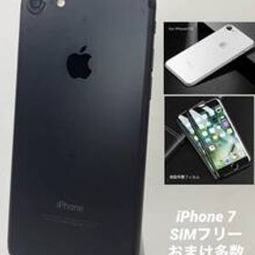 iPhone7 128GB ブラック/ストア版シムフリー/大容量2300mAh 新品バッテリー100%/新品おまけ多数 7-226