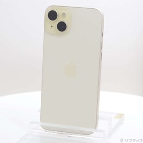 (中古)Apple iPhone15 Plus 128GB イエロー MU0A3J/A SIMフリー(368-ud)