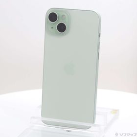 (中古)Apple iPhone15 Plus 128GB グリーン MU0E3J/A SIMフリー(258-ud)