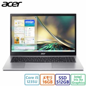 Acer(エイサー) ノートパソコン Acer Aspire 3 A315-59-H56Y/F [ピュアシルバー]/Core i5/16GB/512GB/15.6型/Win 11/MS Office Home and Business 2021/展示品