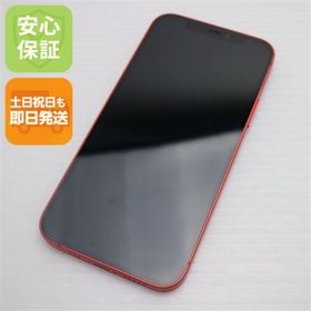 アイフォーン(iPhone)の超美品 SIMフリー iPhone12 64GB レッド M444(スマートフォン本体)