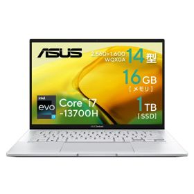 【スーパーSALE対象】セール 8/25新発売 ノートパソコン Core i7 13700H メモリ 16GB SSD 1TB 14型 Webカメラ 指紋認証 Bluetooth Wi-Fi 6E Windows11 日本語キーボード PC Game Pass (3ヶ月利用権) ASUS Zenbook 14 UX3402VA-I7161WS
