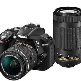 【中古】Nikon デジタル一眼レフカメラ D5300 AF-P ダブルズームキット ブラック D5300WZ3