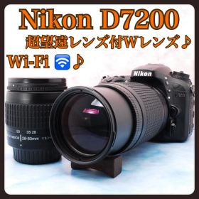 ニコン D7200☆一眼レフカメラ☆高画質＆高性能☆Wi-Fi☆Wレンズ