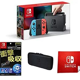 【中古-非常に良い】Nintendo Switch 本体 (ニンテンドースイッチ) 【Joy-Con (L) ネオンブルー/ (R) ネオンレッド】(キャンペーンプリペイド番号なし)&【Amazon.co.