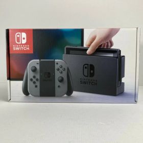 【中古品】 Nintendo Switch ニンテンドー スイッチ 本体 Joy-Con (L) (R) グレー 旧型(使用感あり/背面スタンド無し/箱日焼け) 034-250625-mh-02-fuz 万代Net店