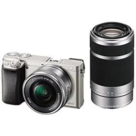 【中古-非常に良い】 ソニー ミラーレス一眼 α6000 ダブルズームレンズキット E PZ 16-50mm F3.5-5.6 OSS + E 55-210mm F4.5-6.3 OSS シルバー ILCE-6000Y S