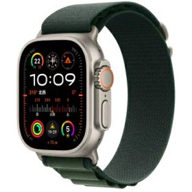 Apple Apple Watch Ultra2 49mm GPS+Cellularモデル MREG3J/A A2986【ナチュラルチタニウムケース/ダークグリーンアルパインループ(L)】 [中古] 【当社3ヶ月間保証】 イオシス