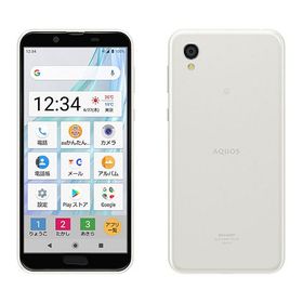 【中古】 SHV43 AQUOS sense2 かんたん クリアホワイト shv43w8mtm