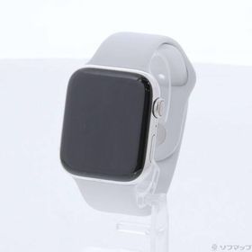 〔中古〕Apple(アップル) Apple Watch Series 4 GPS + Cellular 44mm ステンレススチールケース ホワイトスポーツバンド〔247-ud〕