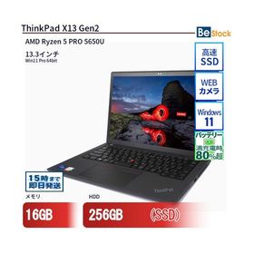 中古 ノートパソコン Lenovo レノボ ThinkPad X13 Gen2 20XJS08E00 AMD Ryzen 5 PRO 5650U メモリ：16GB 6ヶ月保証