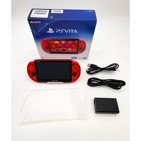 プレイステーションヴィータ(PlayStation Vita)のPlayStation Vita メタリックレッド (PCH-2000)【美品(家庭用ゲーム機本体)